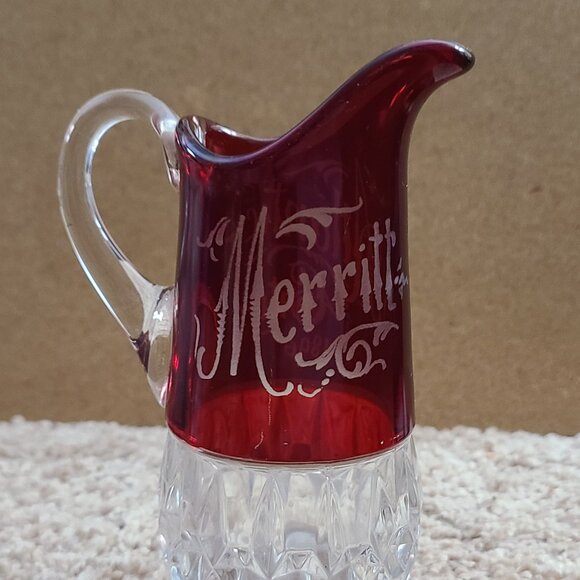 Antique ruby red flash 1896 Atlantic City souvenir - Picture 3 of 7